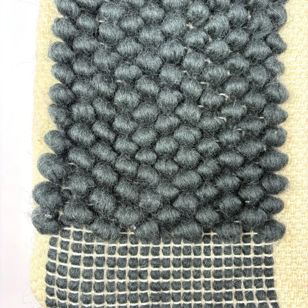 Crate & Barrel Bubble Wool Pillow‎ Sham Cover Only Dark Green 23x23